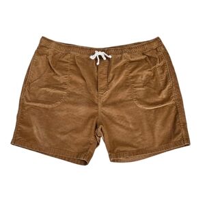 Wallace & Barnes Men's Corduroy Shorts XXL Drawstring Waist Brown